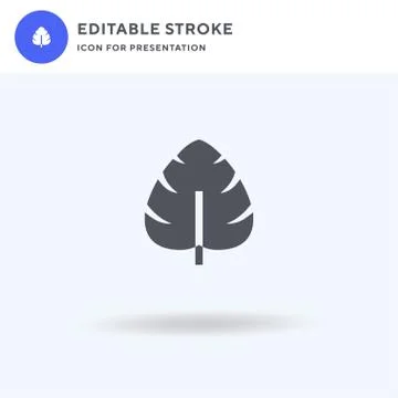 Monstera Leaf icon vector, filled flat sign, solid pictogram isolated on white Stock Illustration