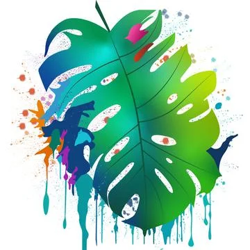 Monstera leaf Stock Illustration