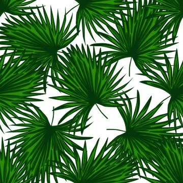 Monstera leaf seamless pattern. Abstract exotic plant wallpaper. Stock Illustration