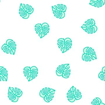 Monstera leaf tropical vector seamless pattern Stock Illustration