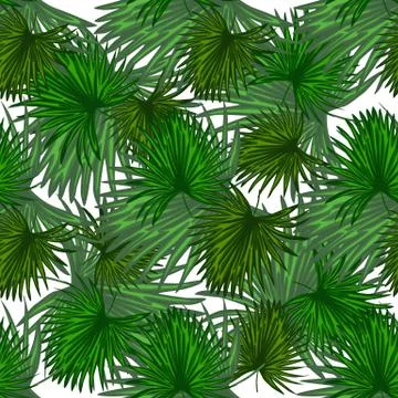 Monstera leaf wallpaper. Abstract exotic plant seamless pattern. Illustrazione stock