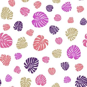Monstera Leaves Pattern Stock Illustration