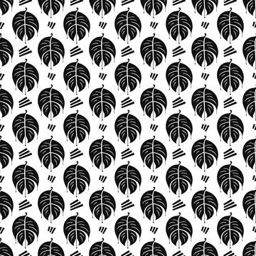 Monstera pattern. Stock Illustration