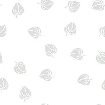 Monstera plant leaf glyph vector seamless pattern Stock Illustration