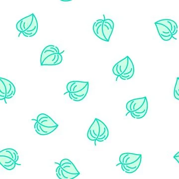 Monstera plant leaf vector seamless pattern Illustrazione stock