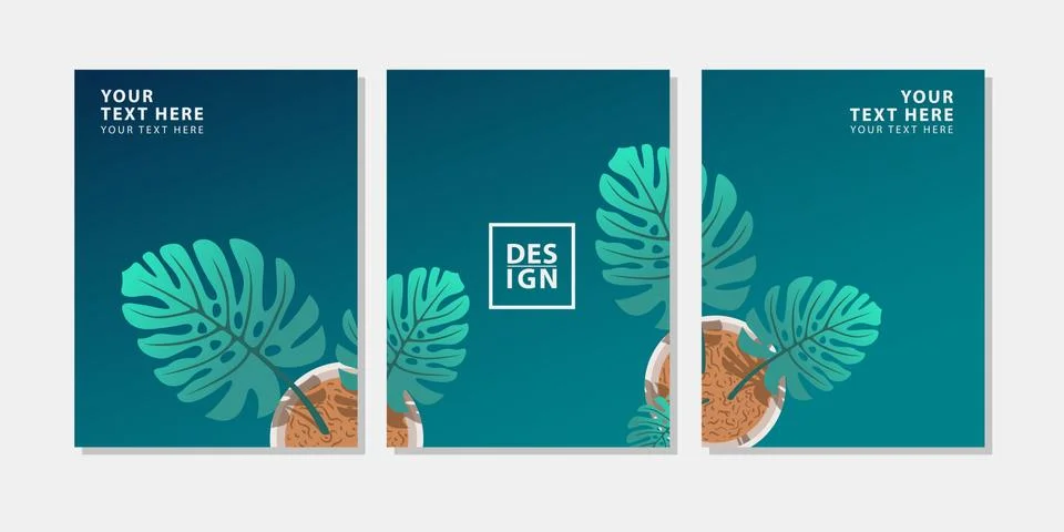 MONSTERA POSTER Stock Illustration