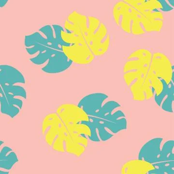 Monstera Seamless Pattern. Stock Illustration