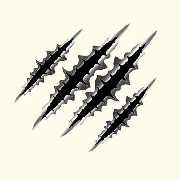 Monsters claws traces Stock Illustration
