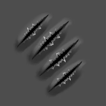 Monsters claws traces Stock Illustration