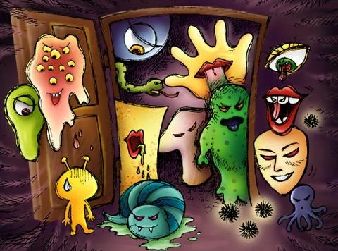The Monsters Illustration Stock Illustration