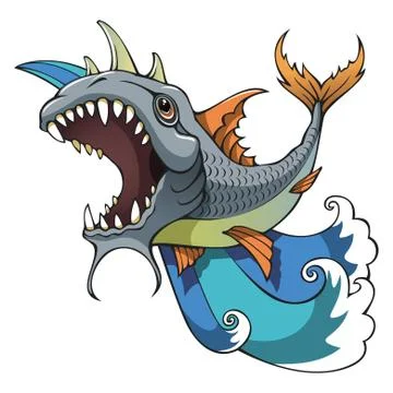 Monstrous fish Stock Illustration