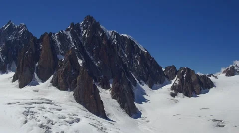 Mont Blanc cliff Stock Footage 65374746