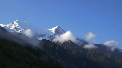 Mont blanc with clouds timelapse Stock Footage 116597788