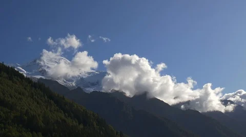 Mont blanc with clouds timelapse 스톡 동영상 116597799