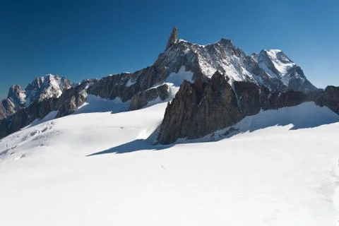 Mont Blanc - Dent du Geant Stock Photos