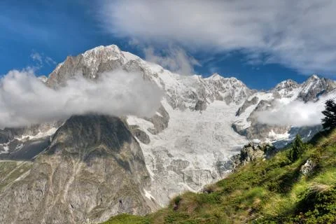 Mont Blanc - Monte Bianco hdr Stock Photos