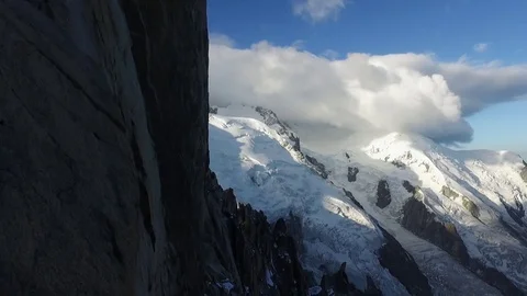 Mont Blanc Mountain Stock Footage