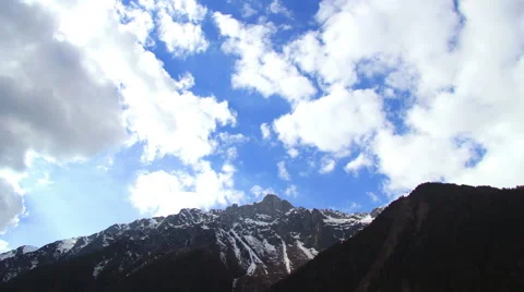 Mont Blanc moutains timelapse Stock Footage 41296835