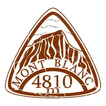Mont blanc stamp Stock Illustration