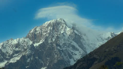 Mont Blanc Time Lapse Stock Footage 34434365