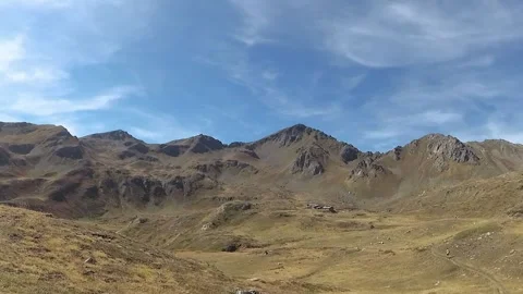 Mont Fallre Mountain Refuge in the Alpine Landscape of Aosta Valley Stock Footage 317394817