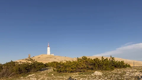 Mont Ventoux and clouds Sunset Timelapse Stock Footage 120859145