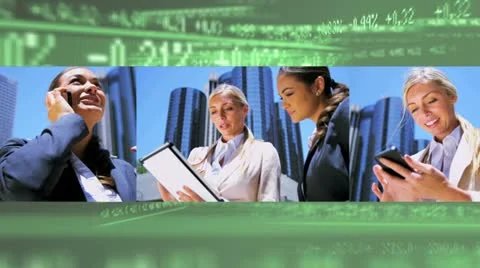 Montage Ambitious Business Women Stock Footage