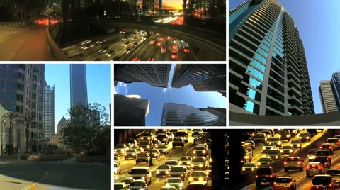 Montage of Business People & Fast City Life Stock Footage