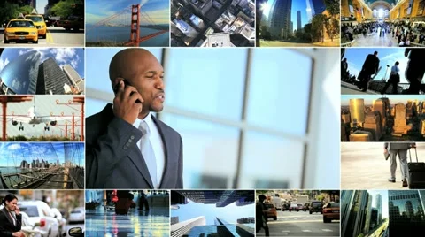 Montage Business People Travel and Technology Stock Footage