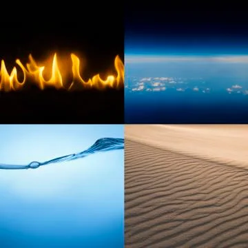 Montage of classical elements Foto stock