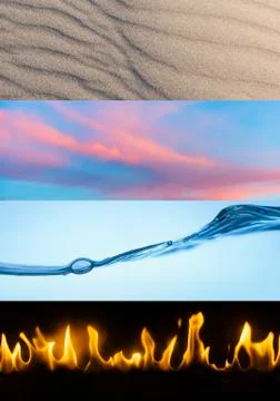 Montage of classical elements Foto stock