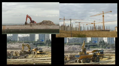 Montage construction industry Stock Footage 467894
