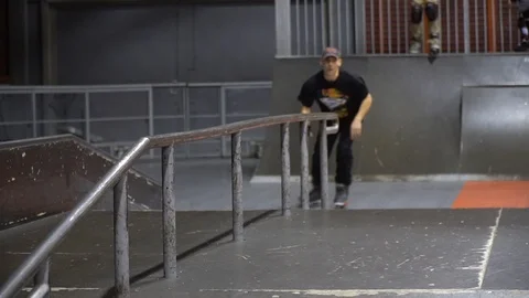 Montage, correct and incorrect execution Footy Grind on rollers Stock Footage 88622909