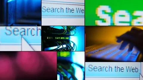 Montage Search the Web Stock Footage 10855394