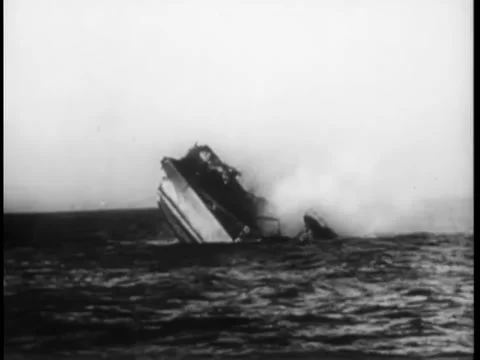 Montage ship sinking Stock Footage 260248862