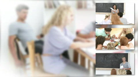 Montage of teenager studying Stock Footage