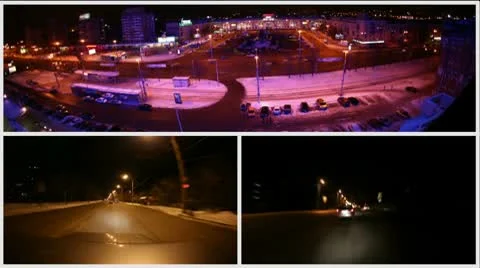 Montage of traffic timelapses. Stock Footage 10569039