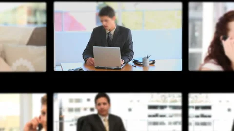 Montage of various people using the phone Stock Footage