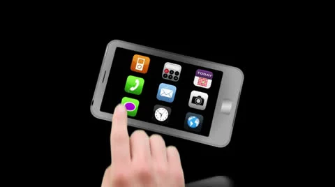 Montage of video call on phone Stock Footage