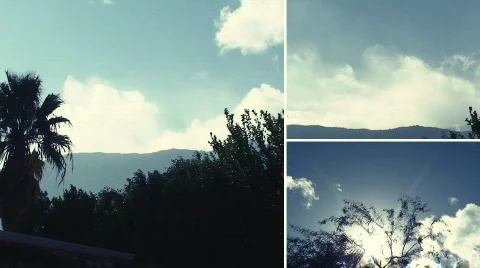 Montage White Clouds HD Stock Footage 622870