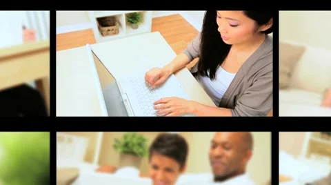 Montage of Wireless Technology in the Home Stock Footage 8658235