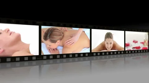 Montage of women relaxing Stock Footage