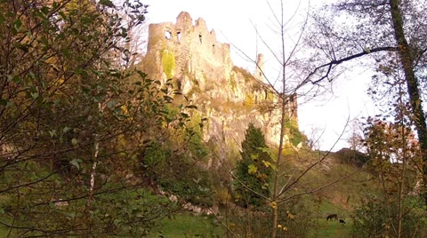 Montaigle Castle. Stock Footage 32674978