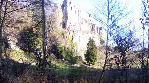 Montaigle Castle. Stock Footage 33546688