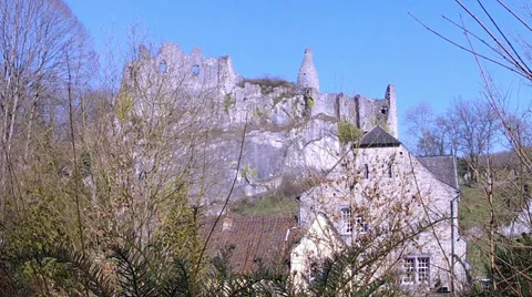 Montaigle Castle. Stock Footage 36196814