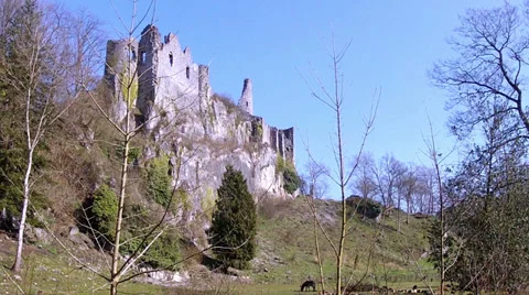 Montaigle Castle. Stock Footage 36197728