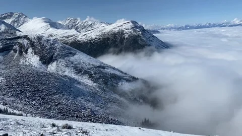 Montains And Clouds. 4K Stock Footage 253157013