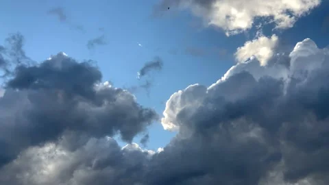 Montana Clouds with Pelican and Caddis Hatch Stock Footage