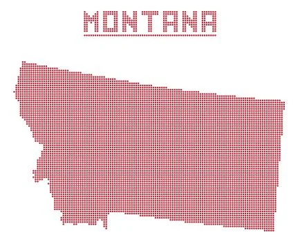 Montana Dot Map Stock Illustration