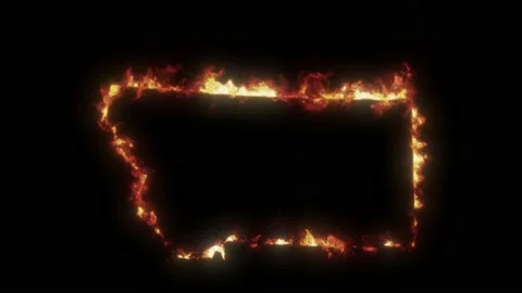 Montana in Flames Stock Footage 201228761